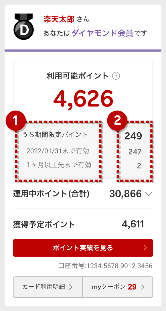 ポイント表示